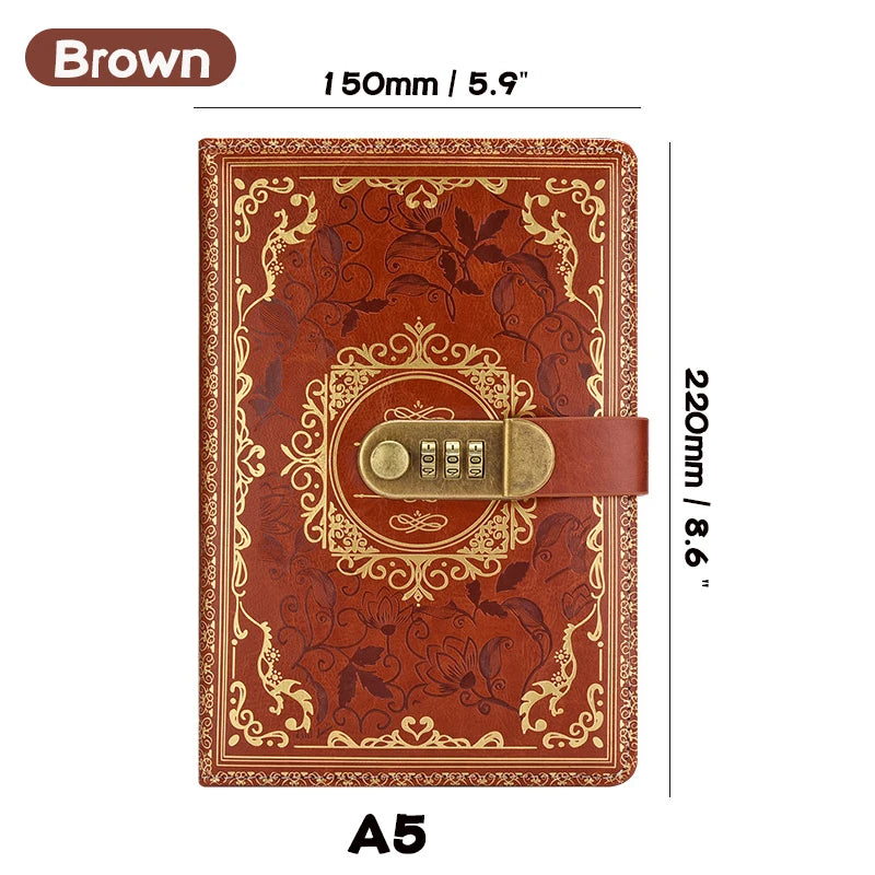 Retro Password Lock Journal