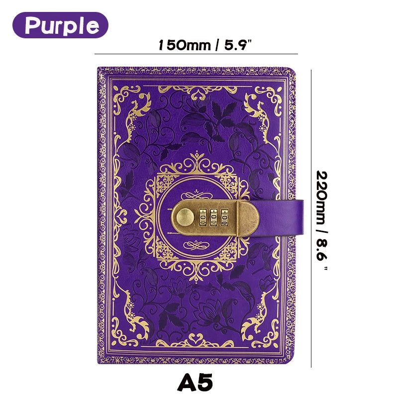 Retro Password Lock Journal