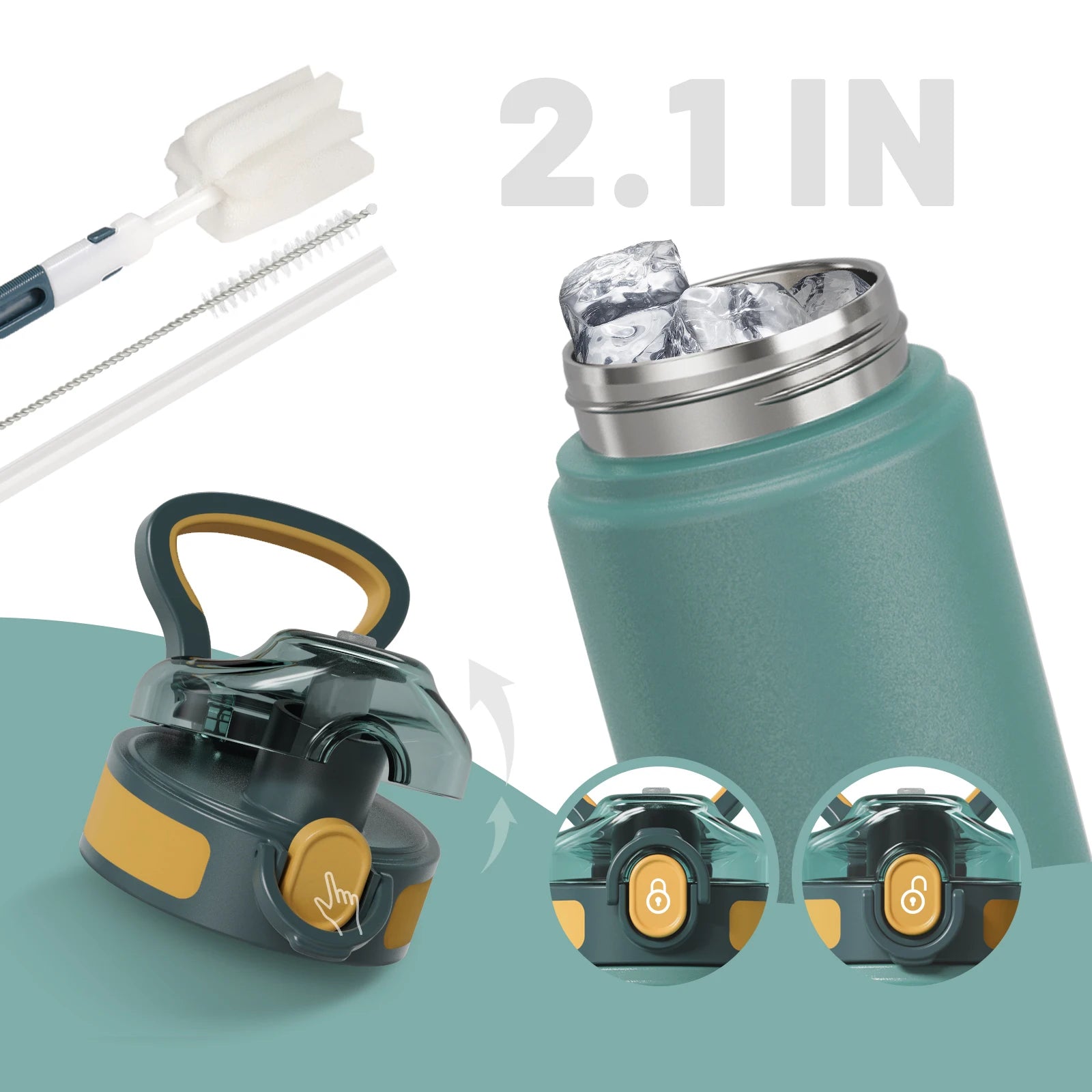 Stainless Steel Thermos with Straw