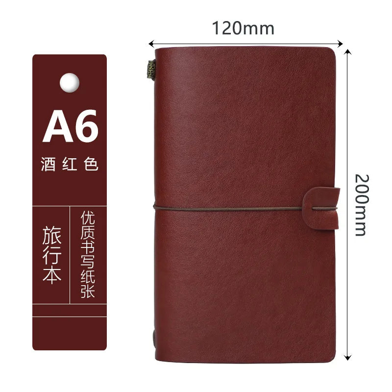 Retro Travel Ledger Notebook