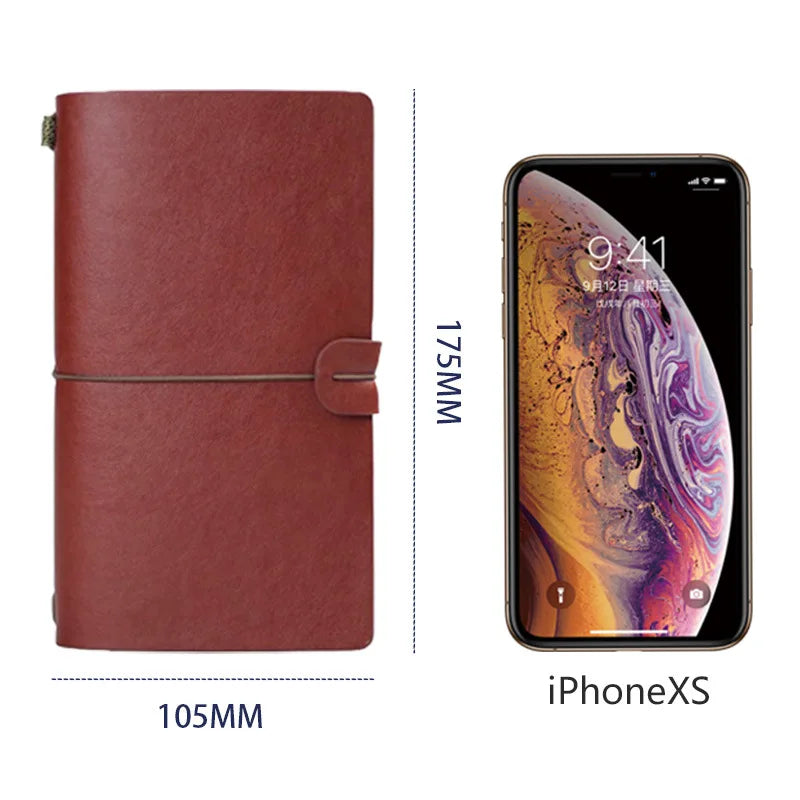 Retro Travel Ledger Notebook