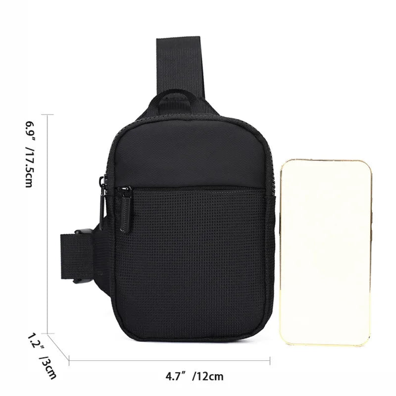 Black Mobile Chest Bag