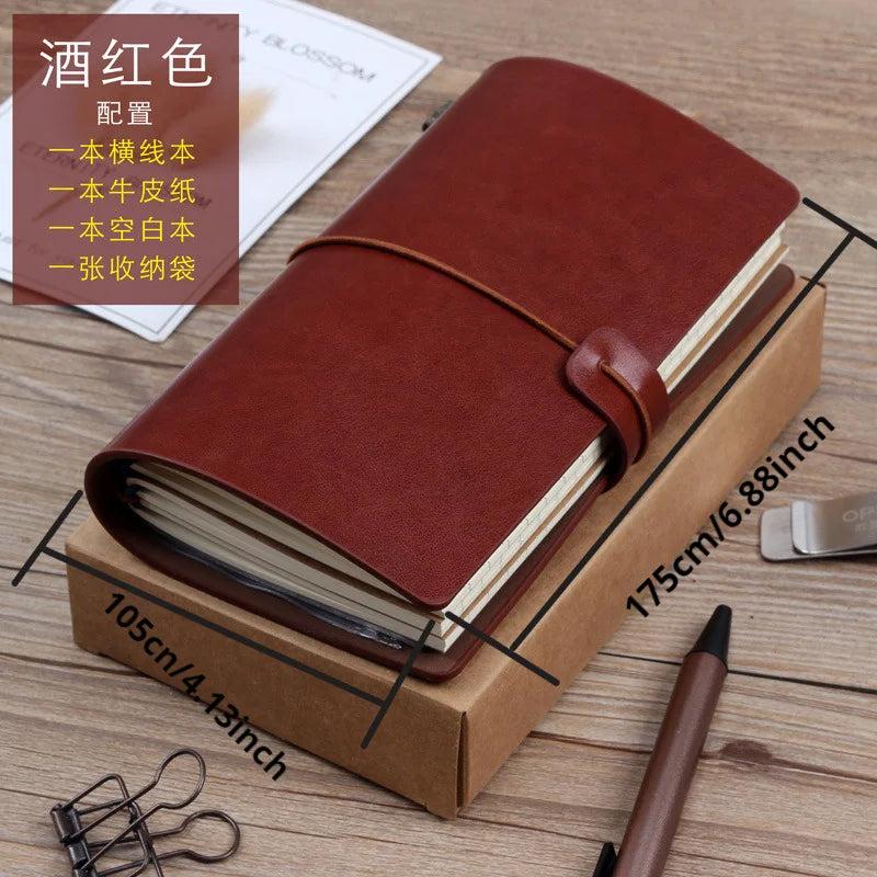 Retro Travel Ledger Notebook