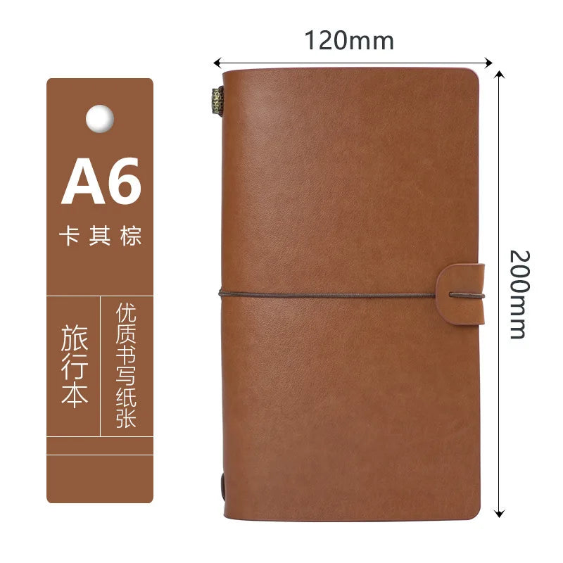 Retro Travel Ledger Notebook