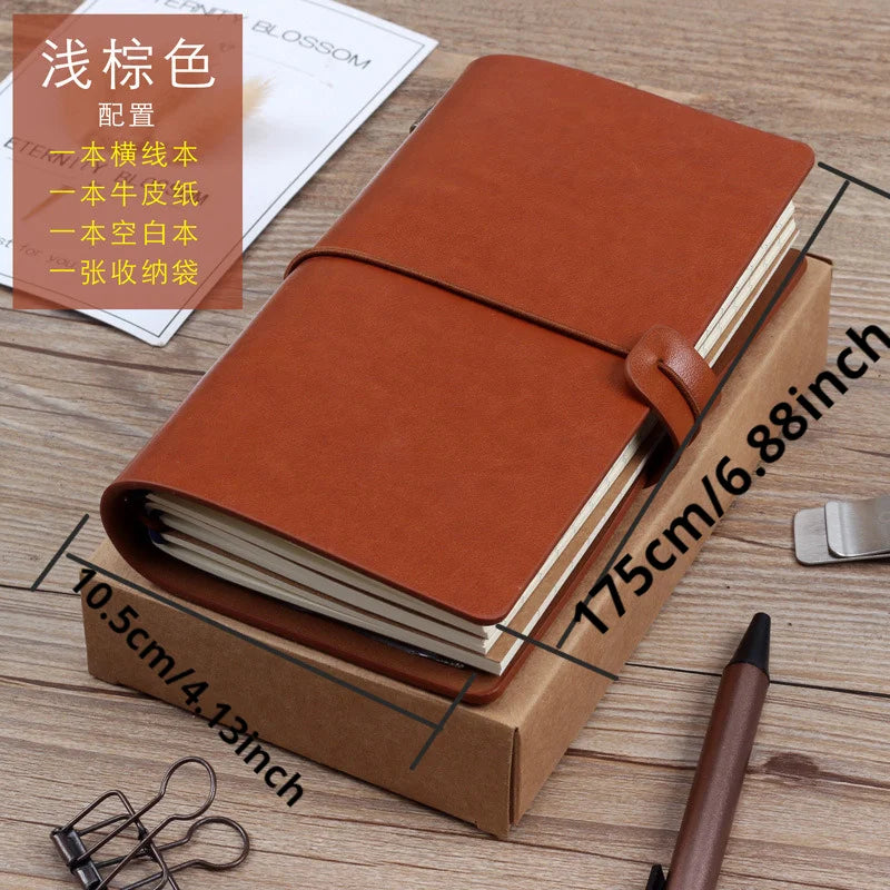 Retro Travel Ledger Notebook