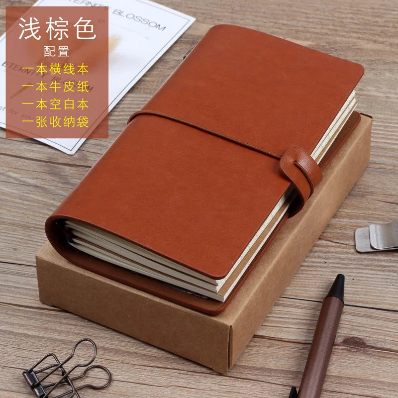 Retro Travel Ledger Notebook