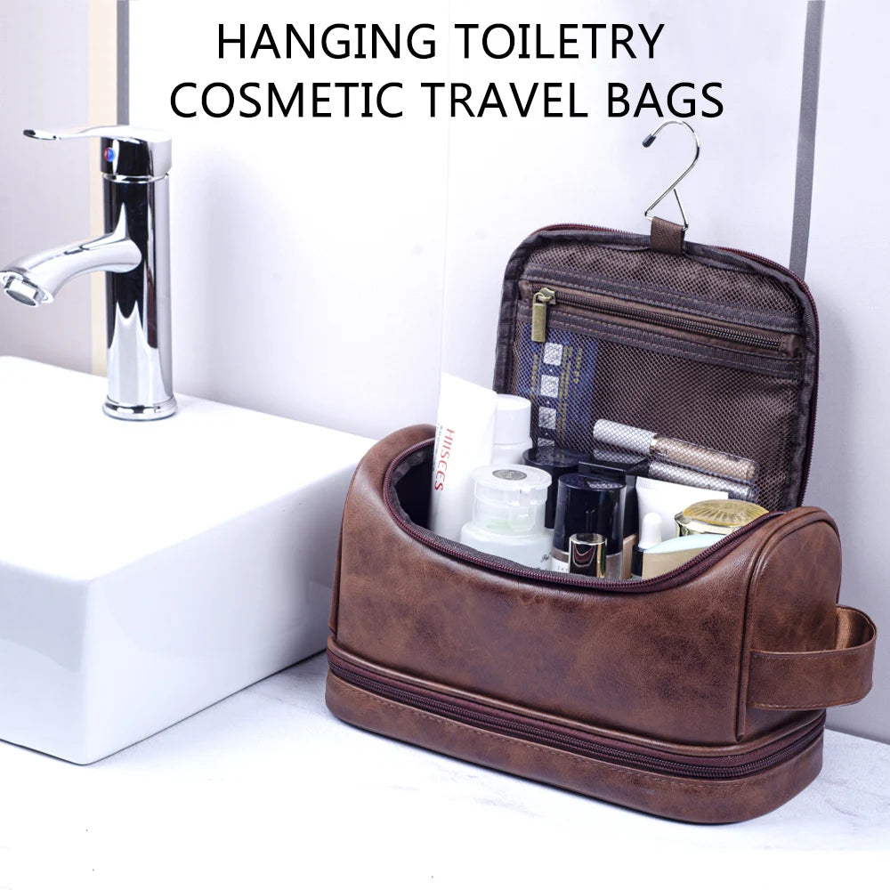 Men's Leather Toiletry Travel Kit