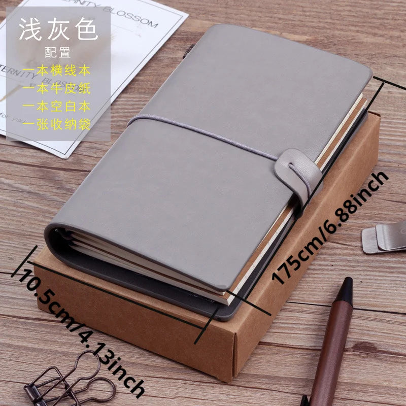 Retro Travel Ledger Notebook