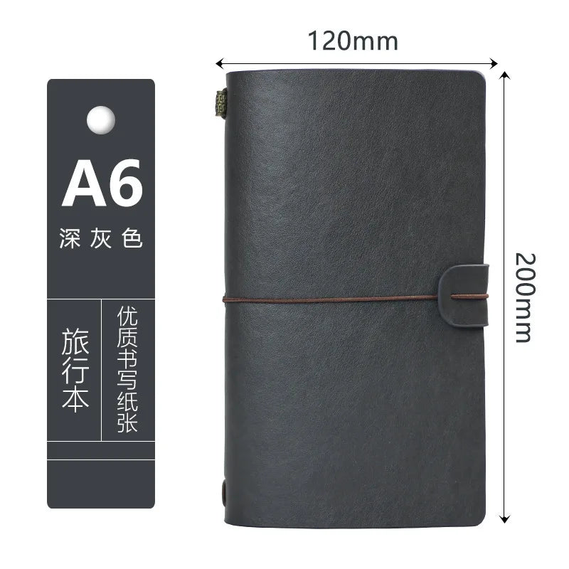 Retro Travel Ledger Notebook