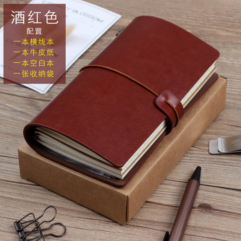Retro Travel Ledger Notebook