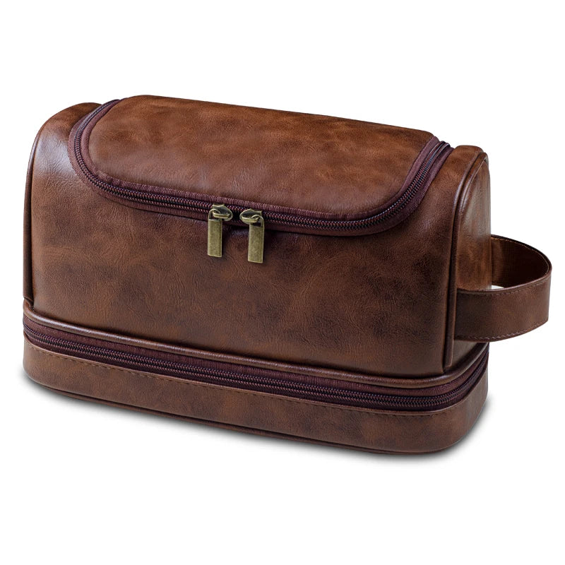 Men's Leather Toiletry Travel Kit