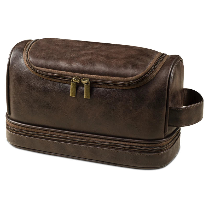 Men's Leather Toiletry Travel Kit
