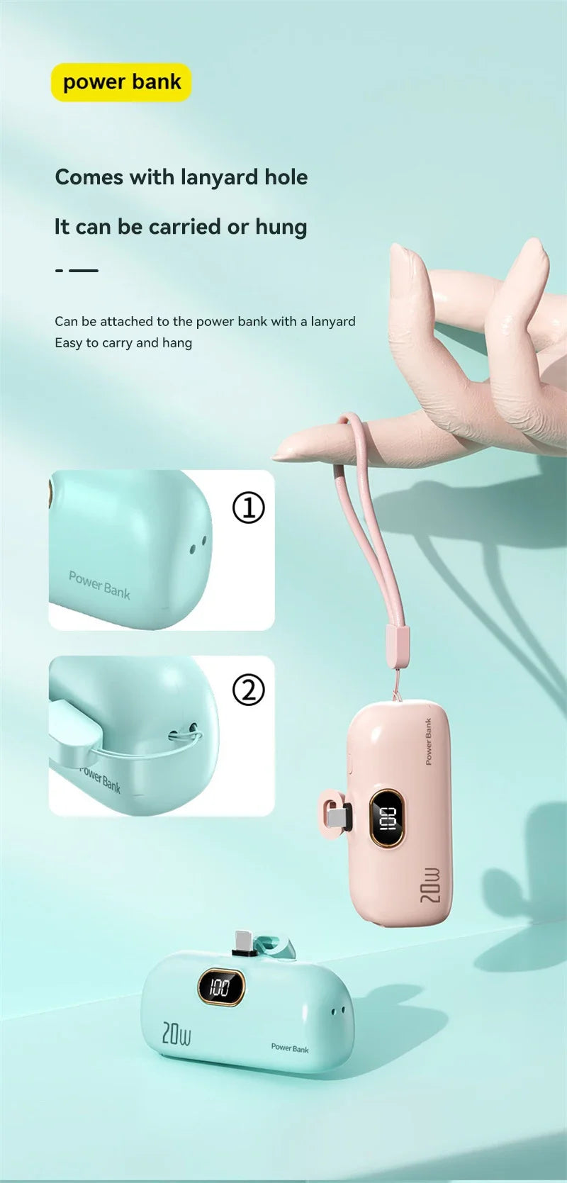 30,000mAh Mini Portable Power Bank